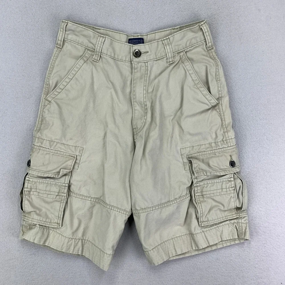Vintage Levi's Cargo Shorts‎ Mens 30 Khaki Baggy Y2K Skater Grunge Heavy Thick